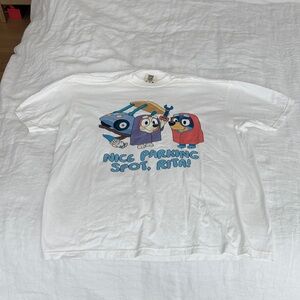 Men’s White Graphic T-Shirt - Bluey Grannies